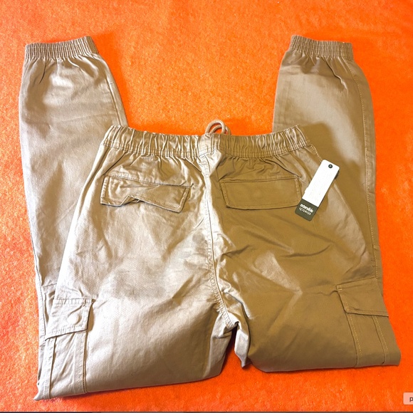 Light brown organic cotton utility cargo joggers pants NWT - Picture 13 of 15